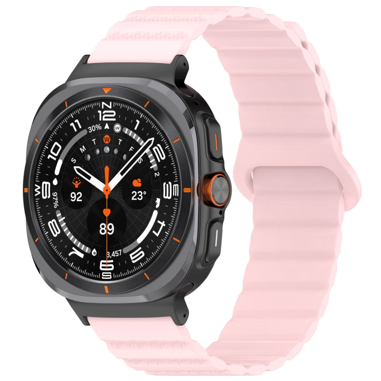 For Samsung Galaxy Watch Ultra 47mm Spot Pattern Two Color Magnetic Silicone Watch Band