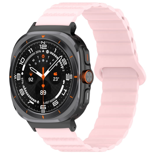 For Samsung Galaxy Watch Ultra 47mm Spot Pattern Two Color Magnetic Silicone Watch Band