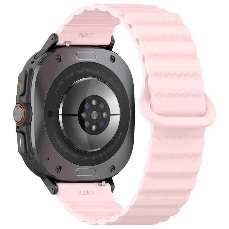 For Samsung Galaxy Watch Ultra 47mm Spot Pattern Two Color Magnetic Silicone Watch Band