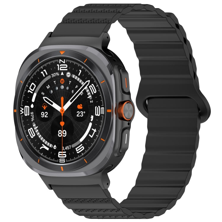 For Samsung Galaxy Watch Ultra 47mm Spot Pattern Two Color Magnetic Silicone Watch Band