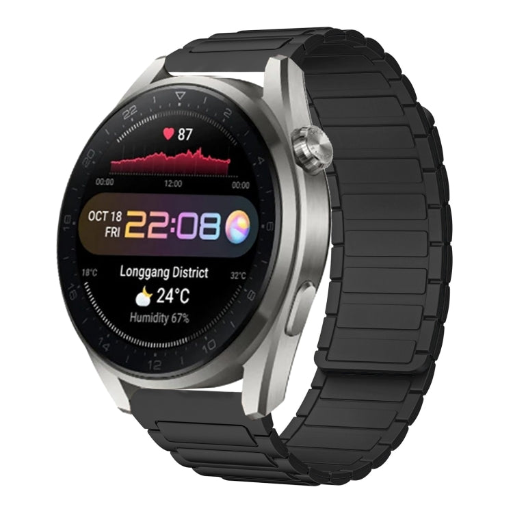 22mm I-shaped Magnetic Silicone Watch Band, For Huawei Watch GT4 46mm, For Huawei Watch 4 Pro, For Huawei Watch 4, For Huawei Watch Ultimate, For Huawei Watch Buds, For Huawei Watch GT 3 SE, For Huawei Watch 3 Pro New, For Huawei Watch GT 3 Pro 46mm