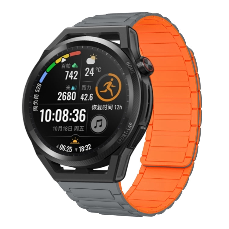 22mm I-shaped Magnetic Silicone Watch Band, For Huawei Watch GT 3 46mm, For Huawei Watch GT Runner, For Huawei Watch 3 Pro, For Huawei Watch 3, For Huawei Watch GT2 Pro, For Huawei Watch GT 2e, For Huawei Watch GT2 46mm, For Huawei Watch GT