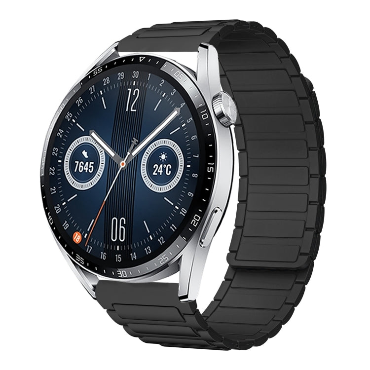 22mm I-shaped Magnetic Silicone Watch Band, For Huawei Watch GT 3 46mm, For Huawei Watch GT Runner, For Huawei Watch 3 Pro, For Huawei Watch 3, For Huawei Watch GT2 Pro, For Huawei Watch GT 2e, For Huawei Watch GT2 46mm, For Huawei Watch GT