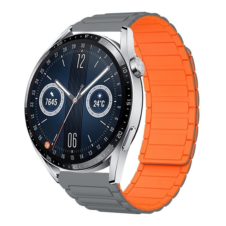 22mm I-shaped Magnetic Silicone Watch Band, For Huawei Watch GT 3 46mm, For Huawei Watch GT Runner, For Huawei Watch 3 Pro, For Huawei Watch 3, For Huawei Watch GT2 Pro, For Huawei Watch GT 2e, For Huawei Watch GT2 46mm, For Huawei Watch GT