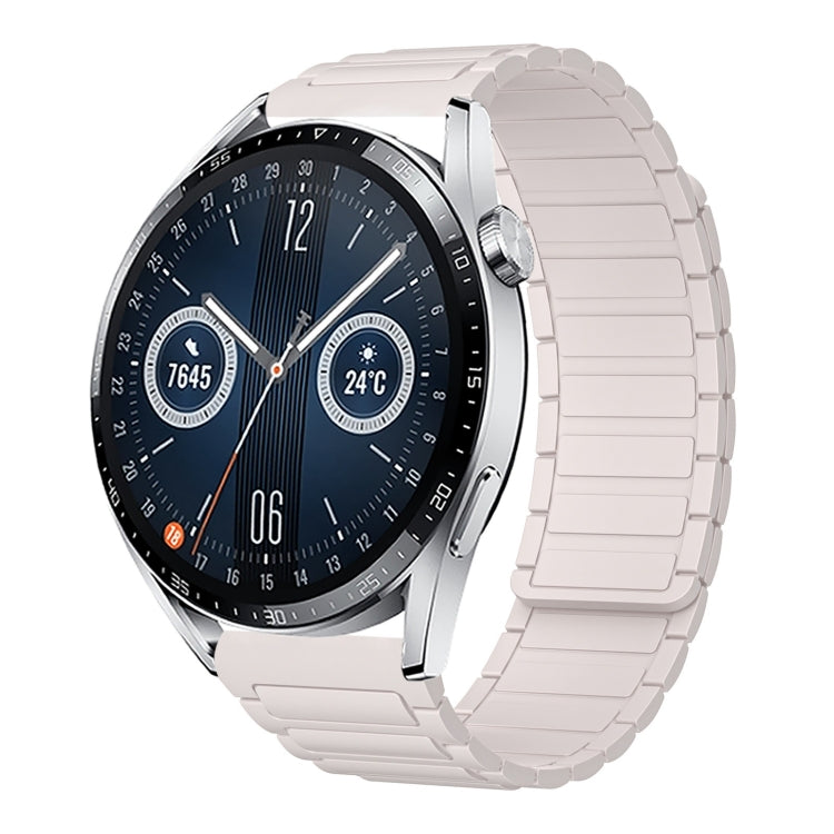 22mm I-shaped Magnetic Silicone Watch Band, For Huawei Watch GT 3 46mm, For Huawei Watch GT Runner, For Huawei Watch 3 Pro, For Huawei Watch 3, For Huawei Watch GT2 Pro, For Huawei Watch GT 2e, For Huawei Watch GT2 46mm, For Huawei Watch GT