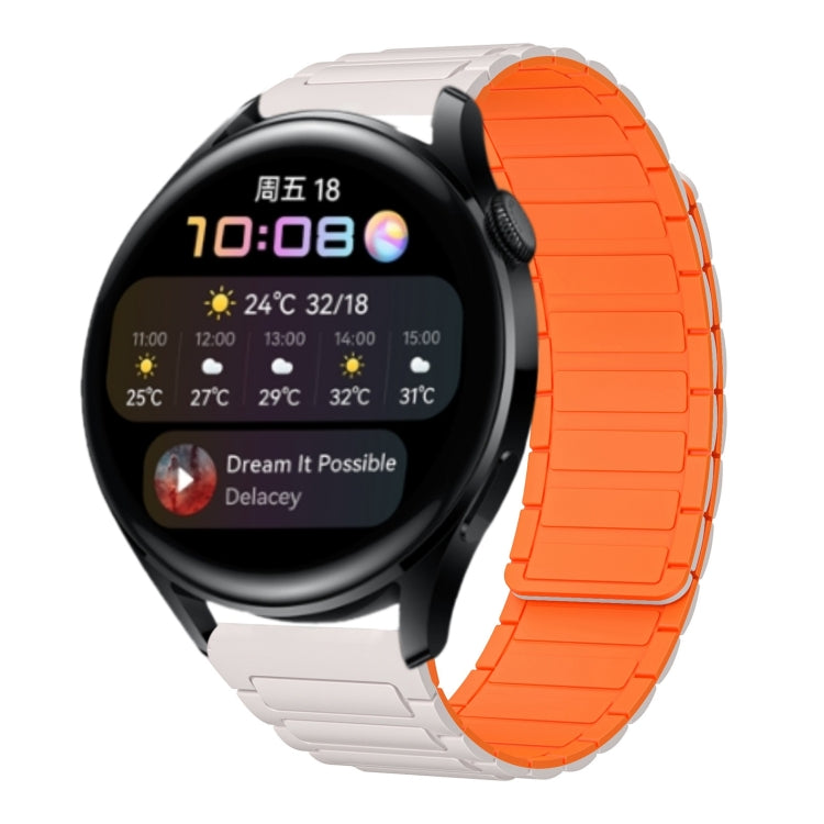 22mm I-shaped Magnetic Silicone Watch Band, For Huawei Watch GT 3 46mm, For Huawei Watch GT Runner, For Huawei Watch 3 Pro, For Huawei Watch 3, For Huawei Watch GT2 Pro, For Huawei Watch GT 2e, For Huawei Watch GT2 46mm, For Huawei Watch GT