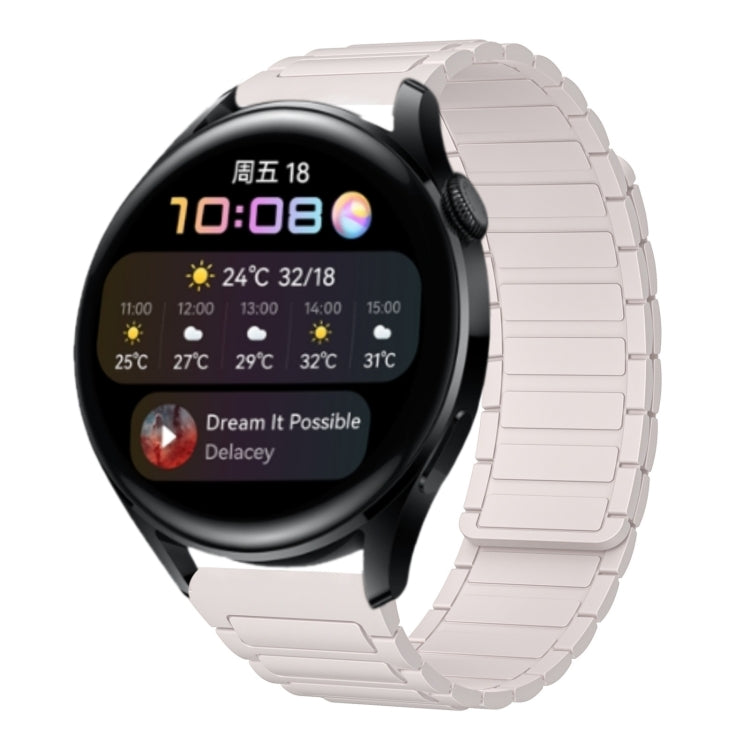 22mm I-shaped Magnetic Silicone Watch Band, For Huawei Watch GT 3 46mm, For Huawei Watch GT Runner, For Huawei Watch 3 Pro, For Huawei Watch 3, For Huawei Watch GT2 Pro, For Huawei Watch GT 2e, For Huawei Watch GT2 46mm, For Huawei Watch GT