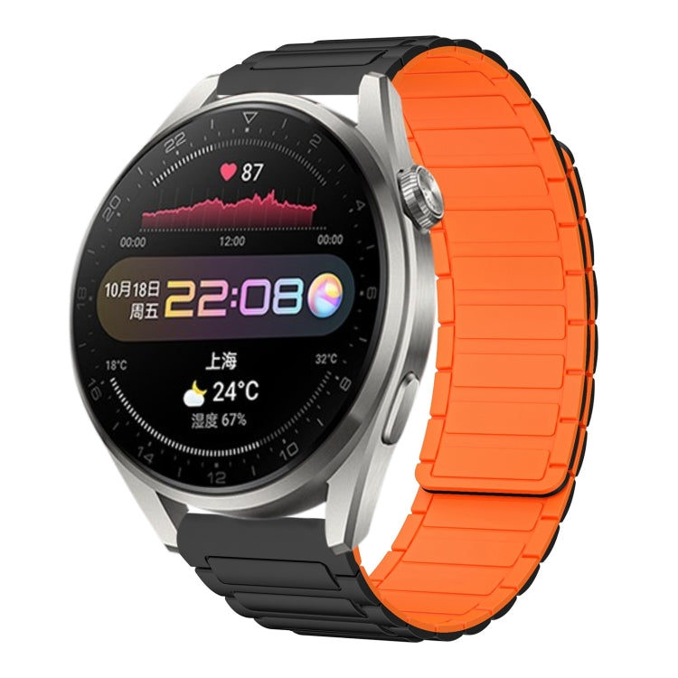 22mm I-shaped Magnetic Silicone Watch Band, For Huawei Watch GT 3 46mm, For Huawei Watch GT Runner, For Huawei Watch 3 Pro, For Huawei Watch 3, For Huawei Watch GT2 Pro, For Huawei Watch GT 2e, For Huawei Watch GT2 46mm, For Huawei Watch GT