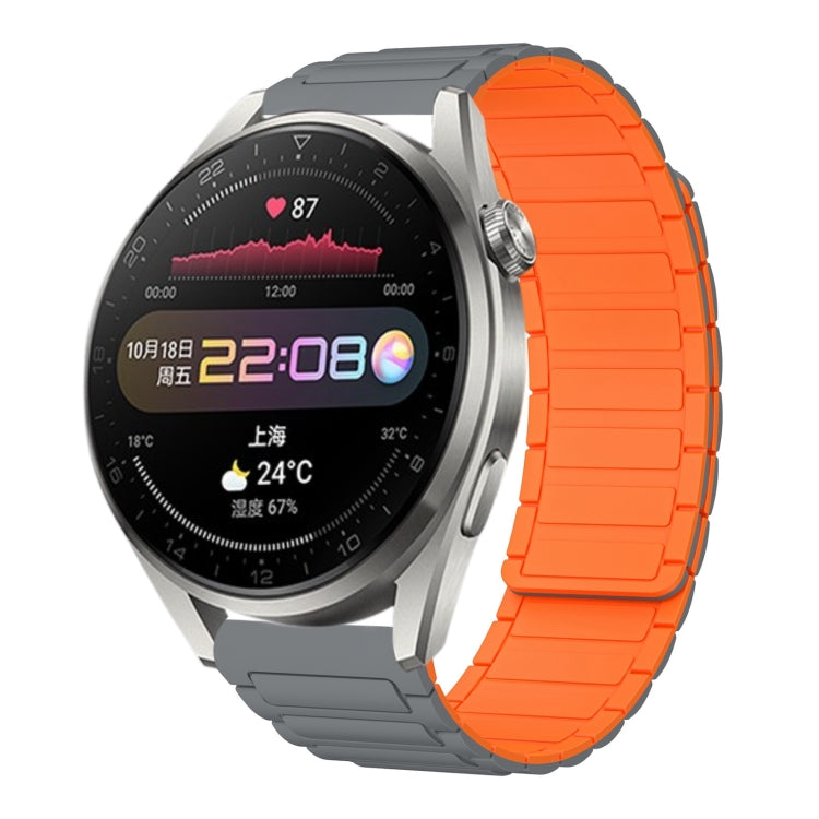22mm I-shaped Magnetic Silicone Watch Band, For Huawei Watch GT 3 46mm, For Huawei Watch GT Runner, For Huawei Watch 3 Pro, For Huawei Watch 3, For Huawei Watch GT2 Pro, For Huawei Watch GT 2e, For Huawei Watch GT2 46mm, For Huawei Watch GT