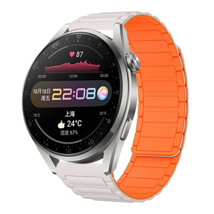 22mm I-shaped Magnetic Silicone Watch Band, For Huawei Watch GT 3 46mm, For Huawei Watch GT Runner, For Huawei Watch 3 Pro, For Huawei Watch 3, For Huawei Watch GT2 Pro, For Huawei Watch GT 2e, For Huawei Watch GT2 46mm, For Huawei Watch GT