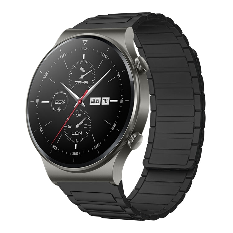 22mm I-shaped Magnetic Silicone Watch Band, For Huawei Watch GT 3 46mm, For Huawei Watch GT Runner, For Huawei Watch 3 Pro, For Huawei Watch 3, For Huawei Watch GT2 Pro, For Huawei Watch GT 2e, For Huawei Watch GT2 46mm, For Huawei Watch GT