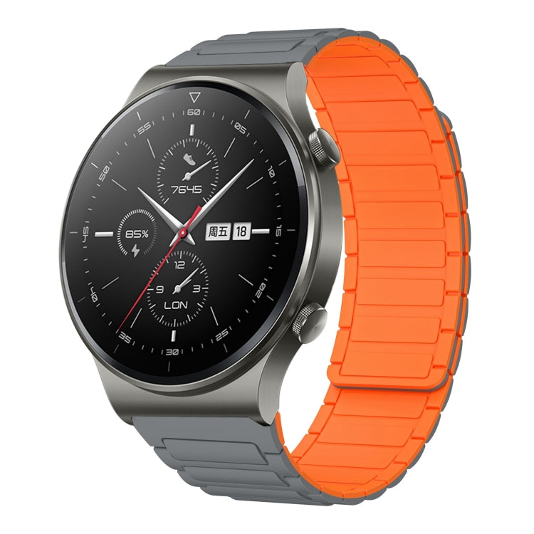 22mm I-shaped Magnetic Silicone Watch Band, For Huawei Watch GT 3 46mm, For Huawei Watch GT Runner, For Huawei Watch 3 Pro, For Huawei Watch 3, For Huawei Watch GT2 Pro, For Huawei Watch GT 2e, For Huawei Watch GT2 46mm, For Huawei Watch GT