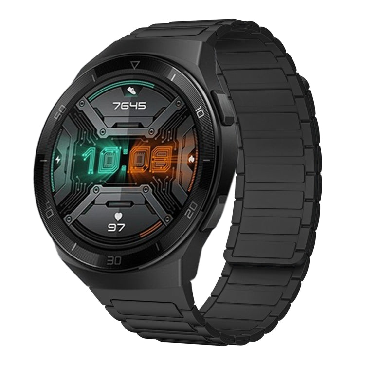 22mm I-shaped Magnetic Silicone Watch Band, For Huawei Watch GT 3 46mm, For Huawei Watch GT Runner, For Huawei Watch 3 Pro, For Huawei Watch 3, For Huawei Watch GT2 Pro, For Huawei Watch GT 2e, For Huawei Watch GT2 46mm, For Huawei Watch GT