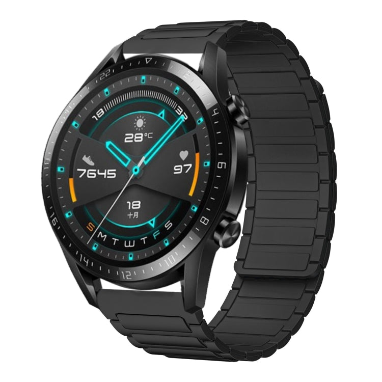 22mm I-shaped Magnetic Silicone Watch Band, For Huawei Watch GT 3 46mm, For Huawei Watch GT Runner, For Huawei Watch 3 Pro, For Huawei Watch 3, For Huawei Watch GT2 Pro, For Huawei Watch GT 2e, For Huawei Watch GT2 46mm, For Huawei Watch GT