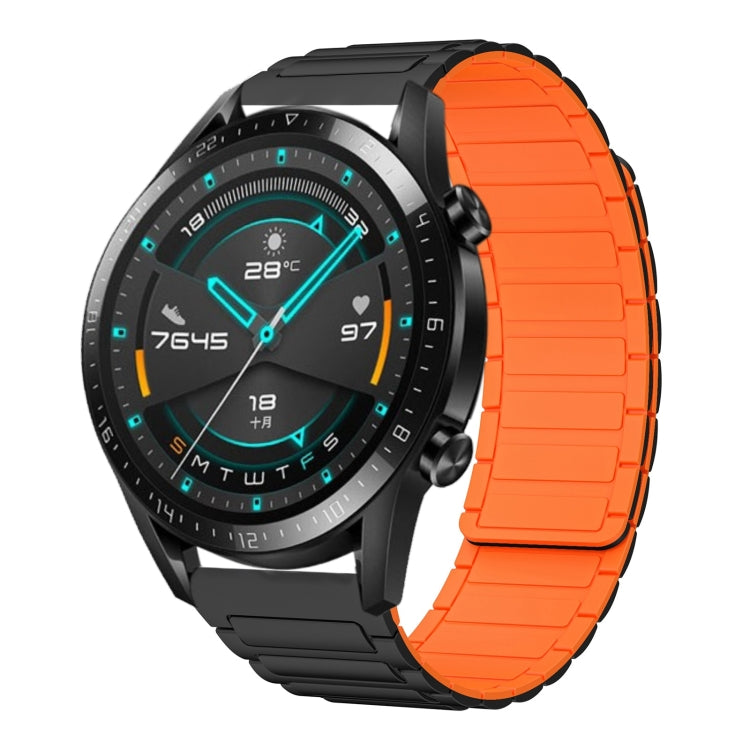 22mm I-shaped Magnetic Silicone Watch Band, For Huawei Watch GT 3 46mm, For Huawei Watch GT Runner, For Huawei Watch 3 Pro, For Huawei Watch 3, For Huawei Watch GT2 Pro, For Huawei Watch GT 2e, For Huawei Watch GT2 46mm, For Huawei Watch GT