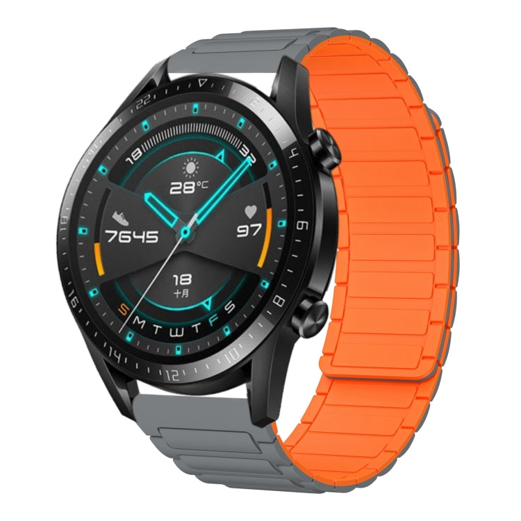 22mm I-shaped Magnetic Silicone Watch Band, For Huawei Watch GT 3 46mm, For Huawei Watch GT Runner, For Huawei Watch 3 Pro, For Huawei Watch 3, For Huawei Watch GT2 Pro, For Huawei Watch GT 2e, For Huawei Watch GT2 46mm, For Huawei Watch GT