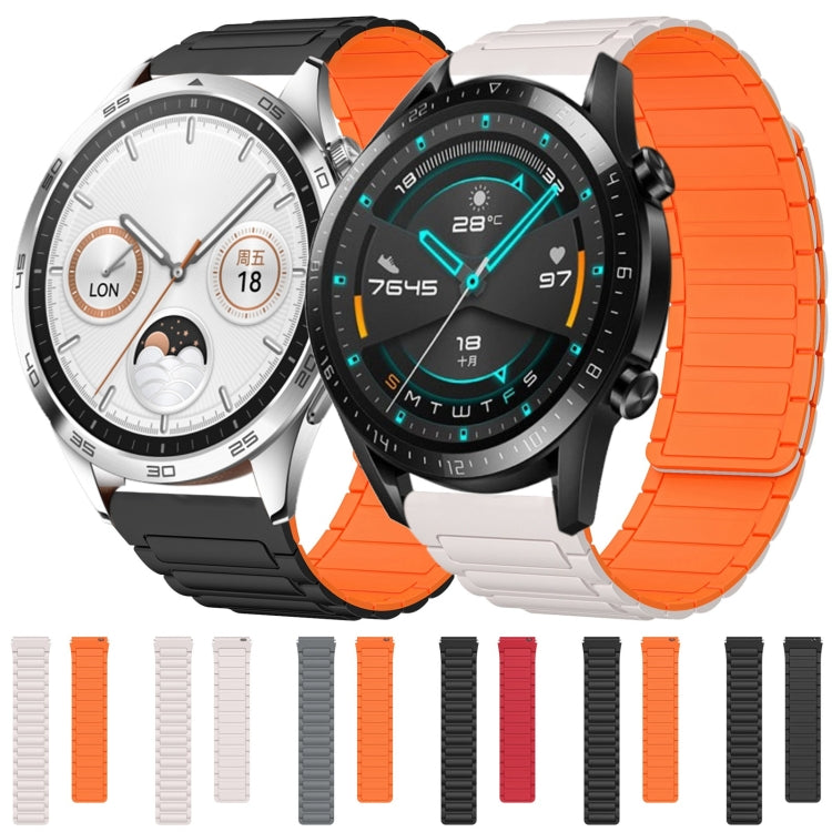 22mm I-shaped Magnetic Silicone Watch Band, For Huawei Watch GT 3 46mm, For Huawei Watch GT Runner, For Huawei Watch 3 Pro, For Huawei Watch 3, For Huawei Watch GT2 Pro, For Huawei Watch GT 2e, For Huawei Watch GT2 46mm, For Huawei Watch GT