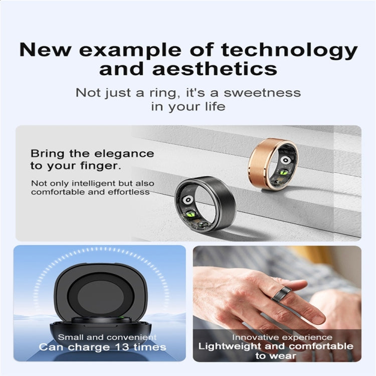 R03 SIZE 7 Smart Ring, Support Heart Rate / Blood Oxygen / Sleep / Multiple Sports Modes