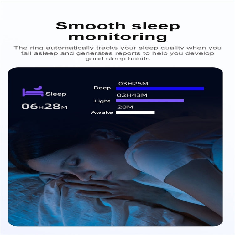 R03 SIZE 10 Smart Ring, Support Heart Rate / Blood Oxygen / Sleep / Multiple Sports Modes