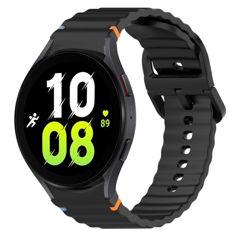 Wavy Grain Stitched Quick Release Silicone Watch Band, For Samsung Galaxy Watch 5 Golf Edition, For Samsung Galaxy Watch 5  44mm, For Samsung Galaxy Watch 5 Pro  45mm, For Samsung Galaxy Watch 5  40mm