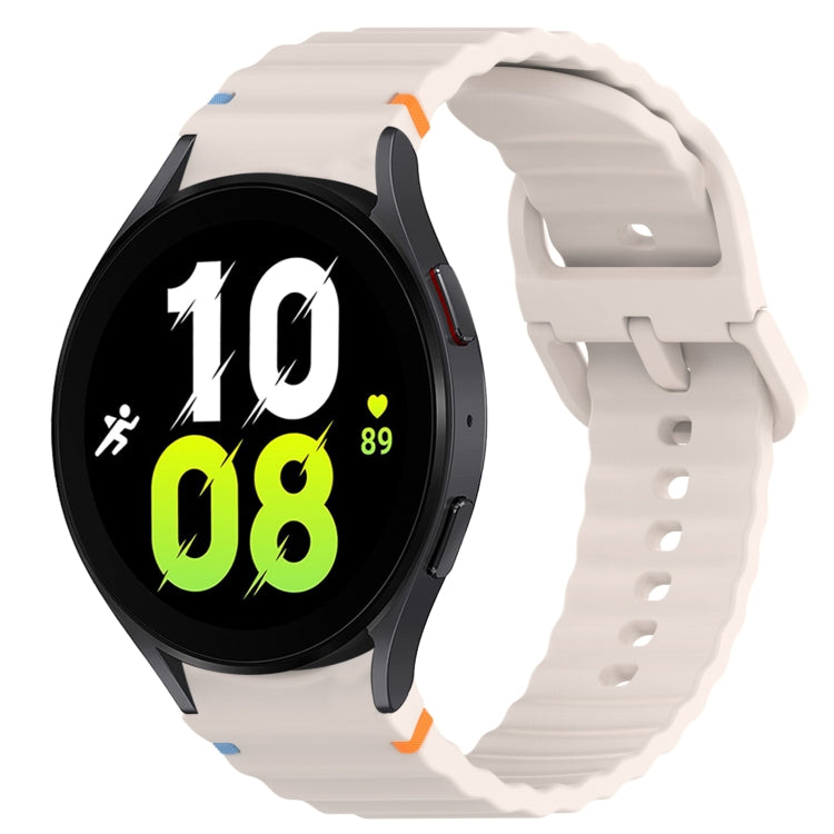 Wavy Grain Stitched Quick Release Silicone Watch Band, For Samsung Galaxy Watch 5 Golf Edition, For Samsung Galaxy Watch 5  44mm, For Samsung Galaxy Watch 5 Pro  45mm, For Samsung Galaxy Watch 5  40mm