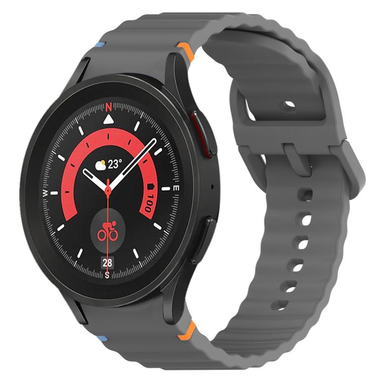 Wavy Grain Stitched Quick Release Silicone Watch Band, For Samsung Galaxy Watch 5 Golf Edition, For Samsung Galaxy Watch 5  44mm, For Samsung Galaxy Watch 5 Pro  45mm, For Samsung Galaxy Watch 5  40mm