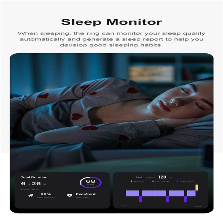 R09 SIZE 11 Smart Ring, Support Heart Rate / Blood Oxygen / Sleep Monitoring / Multiple Sports Modes