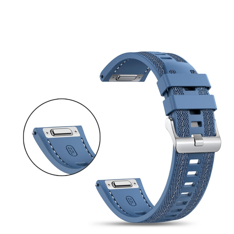 Push Connector 22mm Hybrid Nylon Silicone Watch Band, For Redmi Watch 5 Active / Watch 5 Lite