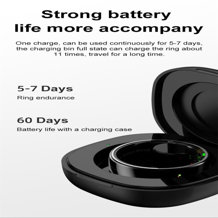 R08 SIZE 11 Smart Ring, Support Heart Rate / Blood Oxygen / Sleep / Multiple Sports Modes