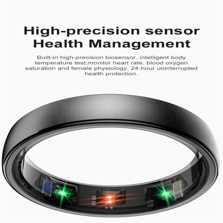 R10 SIZE 8 Smart Ring, Support Heart Rate / Blood Oxygen / Sleep / Multiple Sports Modes