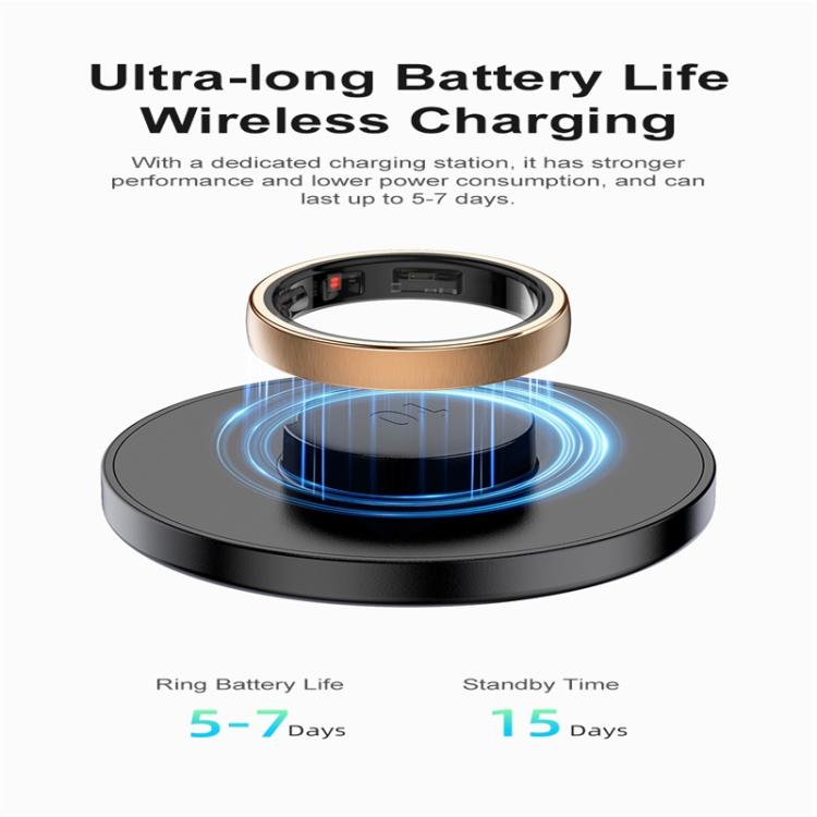 R10 SIZE 8 Smart Ring, Support Heart Rate / Blood Oxygen / Sleep / Multiple Sports Modes