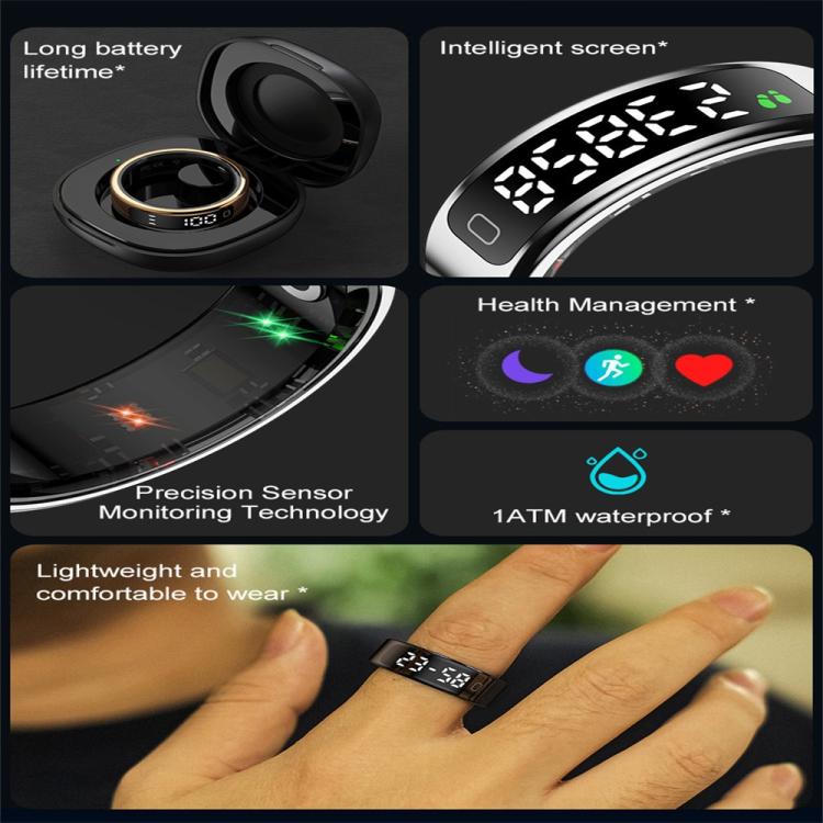 R11C SIZE 13 Smart Ring, Support Heart Rate / Blood Oxygen / Sleep Monitoring / Multiple Sport Modes