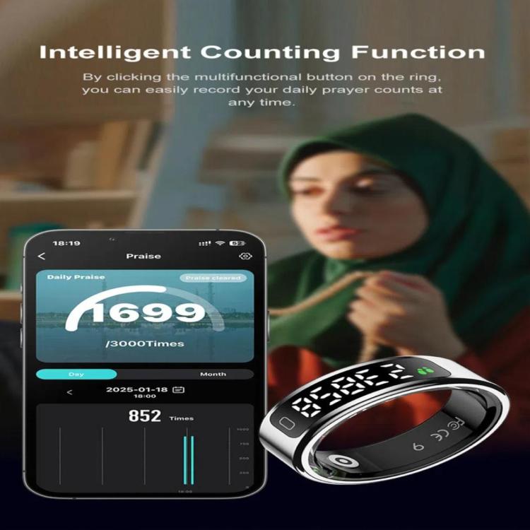 R11C SIZE 13 Smart Ring, Support Heart Rate / Blood Oxygen / Sleep Monitoring / Multiple Sport Modes
