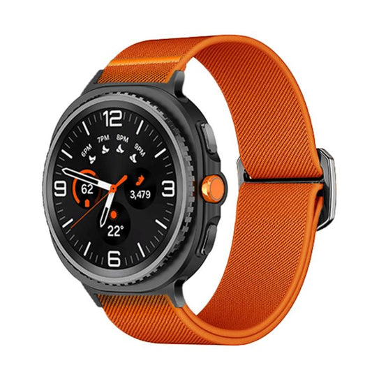 Bull Bead Buckle Elastic Nylon Watch Band, For Samsung Galaxy Watch8 / Watch8 Classic