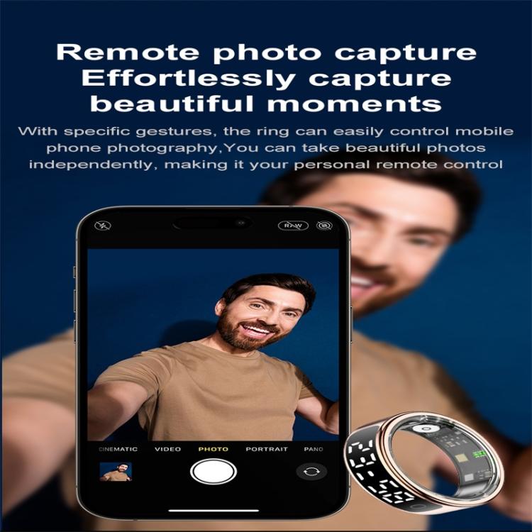 R13 SIZE 9 Smart Ring, Support Heart Rate / Blood Oxygen / Sleep Monitoring / Motion Sensing Game