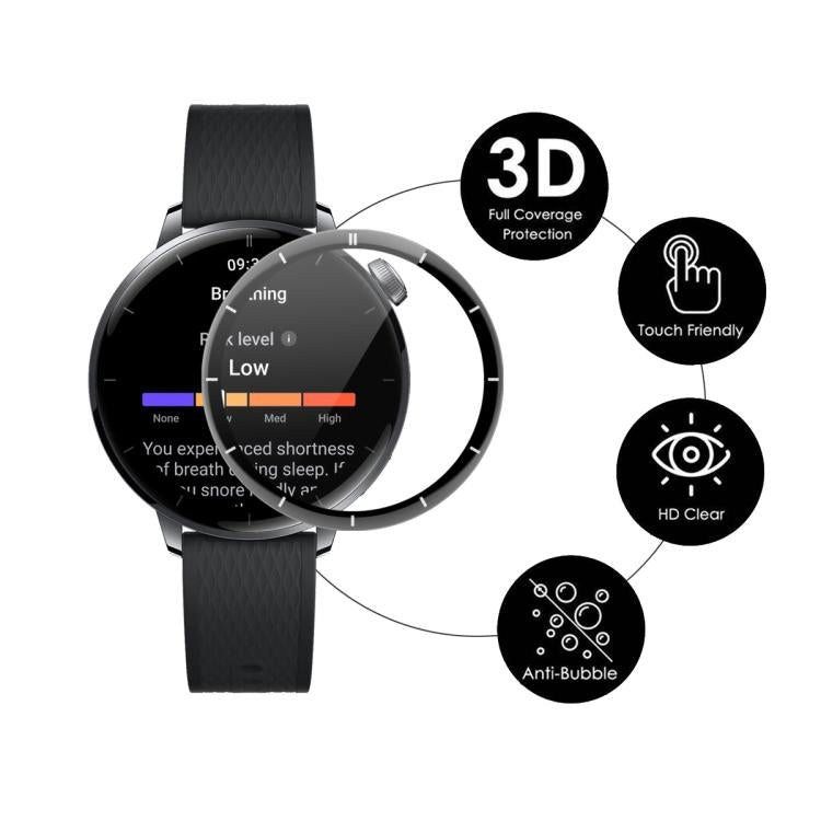 2pcs ENKAY 3D Full Coverage Soft PC Edge PMMA HD Screen Protector Film, For OnePlus Watch 3 43mm, For OnePlus Watch 3 46mm