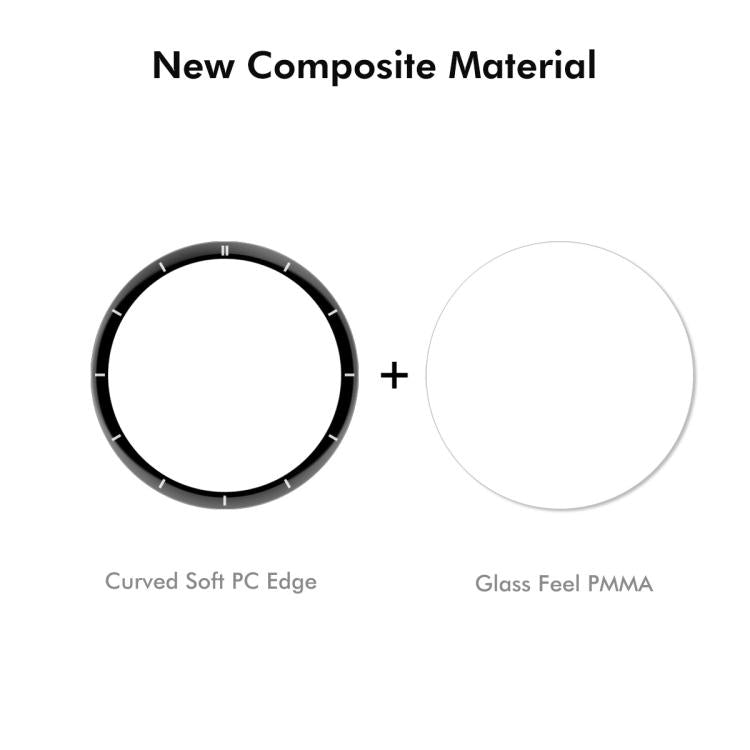 2pcs ENKAY 3D Full Coverage Soft PC Edge PMMA HD Screen Protector Film, For OnePlus Watch 3 43mm, For OnePlus Watch 3 46mm