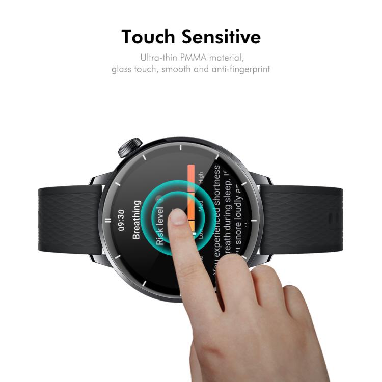 2pcs ENKAY 3D Full Coverage Soft PC Edge PMMA HD Screen Protector Film, For OnePlus Watch 3 43mm, For OnePlus Watch 3 46mm
