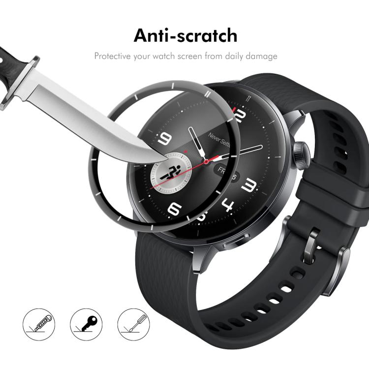 2pcs ENKAY 3D Full Coverage Soft PC Edge PMMA HD Screen Protector Film, For OnePlus Watch 3 43mm, For OnePlus Watch 3 46mm