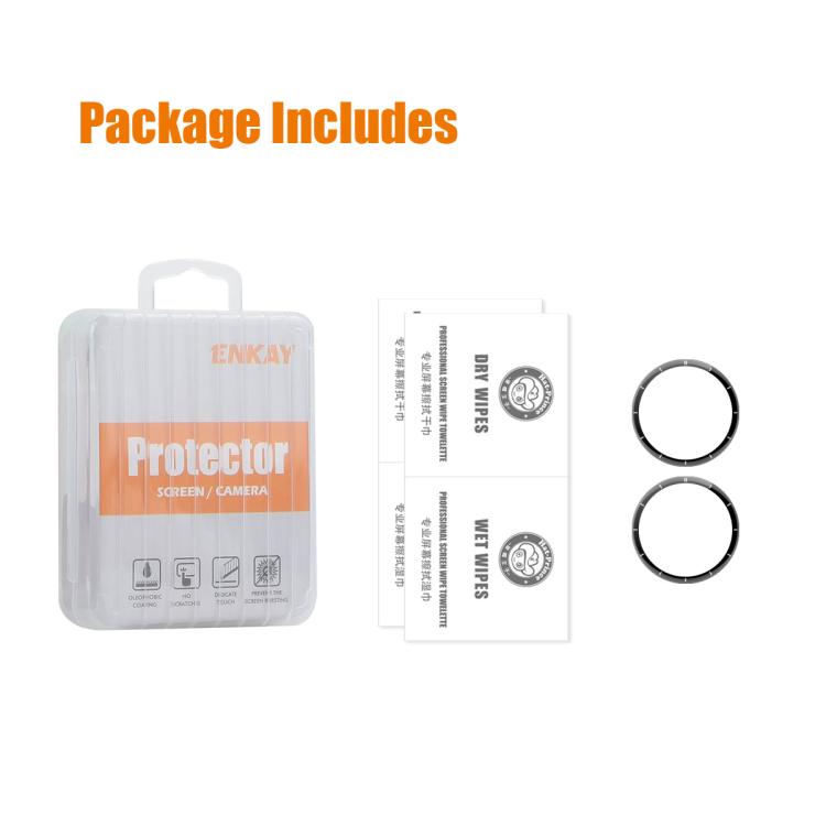 2pcs ENKAY 3D Full Coverage Soft PC Edge PMMA HD Screen Protector Film, For OnePlus Watch 3 43mm, For OnePlus Watch 3 46mm