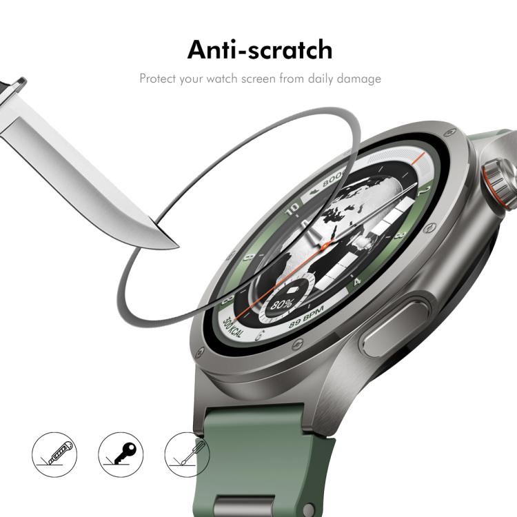 2pcs ENKAY 3D Full Coverage Soft PC Edge PMMA HD Screen Protector Film, For OnePlus Watch 4, For OnePlus Watch 3 43mm, For OnePlus Watch 3 46mm