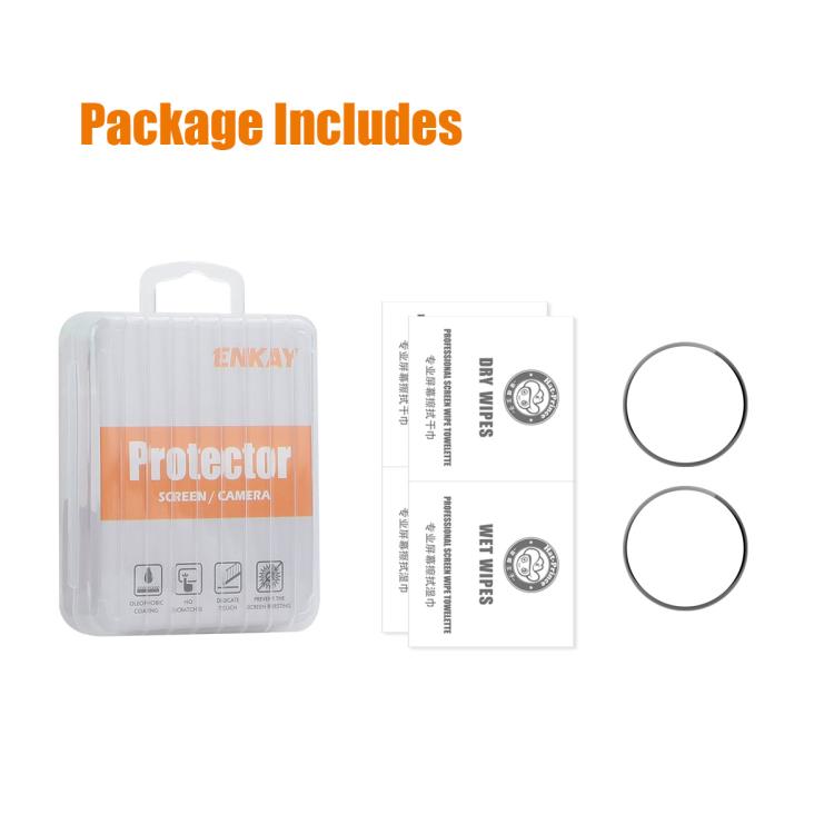 2pcs ENKAY 3D Full Coverage Soft PC Edge PMMA HD Screen Protector Film, For OnePlus Watch 4, For OnePlus Watch 3 43mm, For OnePlus Watch 3 46mm