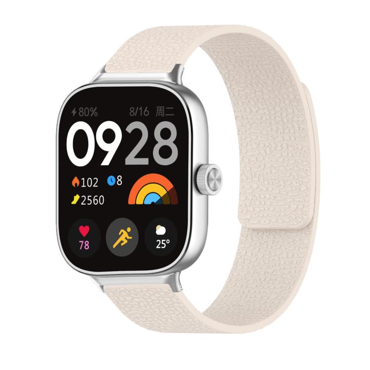 Lychee Texture Soft Magnetic Silicone Watch Band, For Xiaomi Band 10 Pro / 9 Pro / 8 Pro