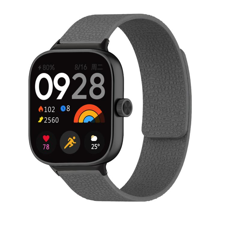 Lychee Texture Soft Magnetic Silicone Watch Band, For Xiaomi Band 10 Pro / 9 Pro / 8 Pro