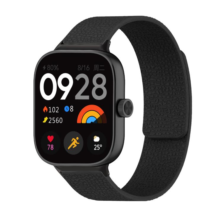 Lychee Texture Soft Magnetic Silicone Watch Band, For Xiaomi Band 10 Pro / 9 Pro / 8 Pro