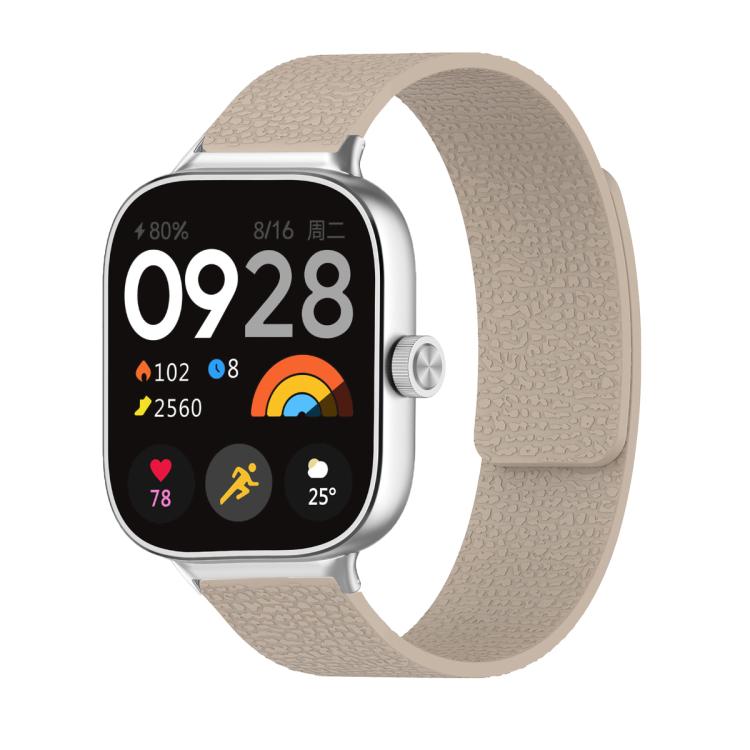 Lychee Texture Soft Magnetic Silicone Watch Band, For Xiaomi Band 10 Pro / 9 Pro / 8 Pro