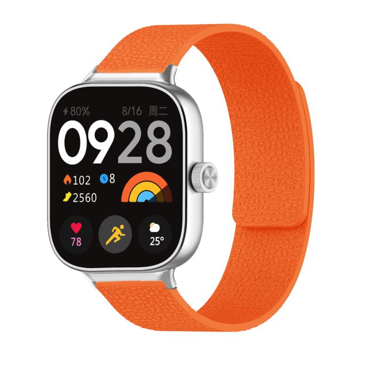 Lychee Texture Soft Magnetic Silicone Watch Band, For Xiaomi Band 10 Pro / 9 Pro / 8 Pro