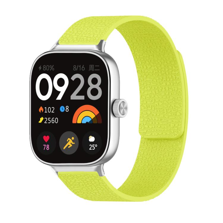Lychee Texture Soft Magnetic Silicone Watch Band, For Xiaomi Band 10 Pro / 9 Pro / 8 Pro