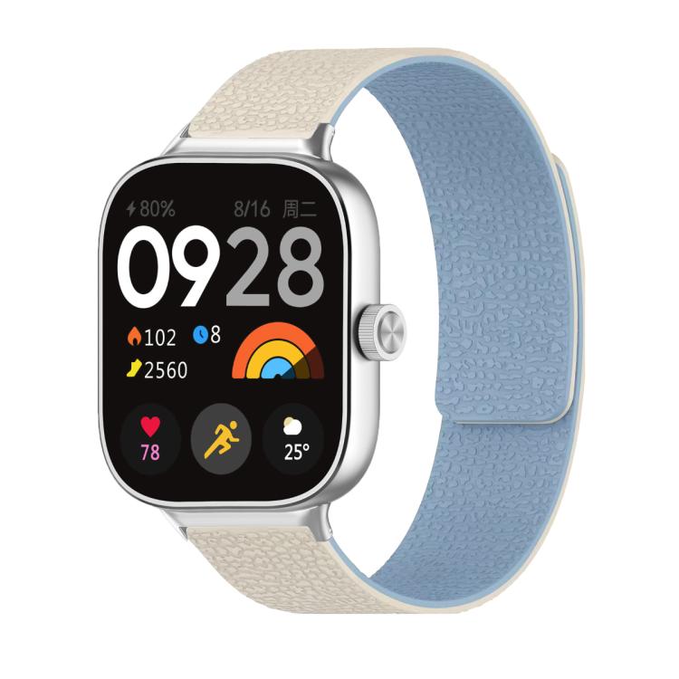 Lychee Texture Soft Magnetic Silicone Watch Band, For Xiaomi Band 10 Pro / 9 Pro / 8 Pro