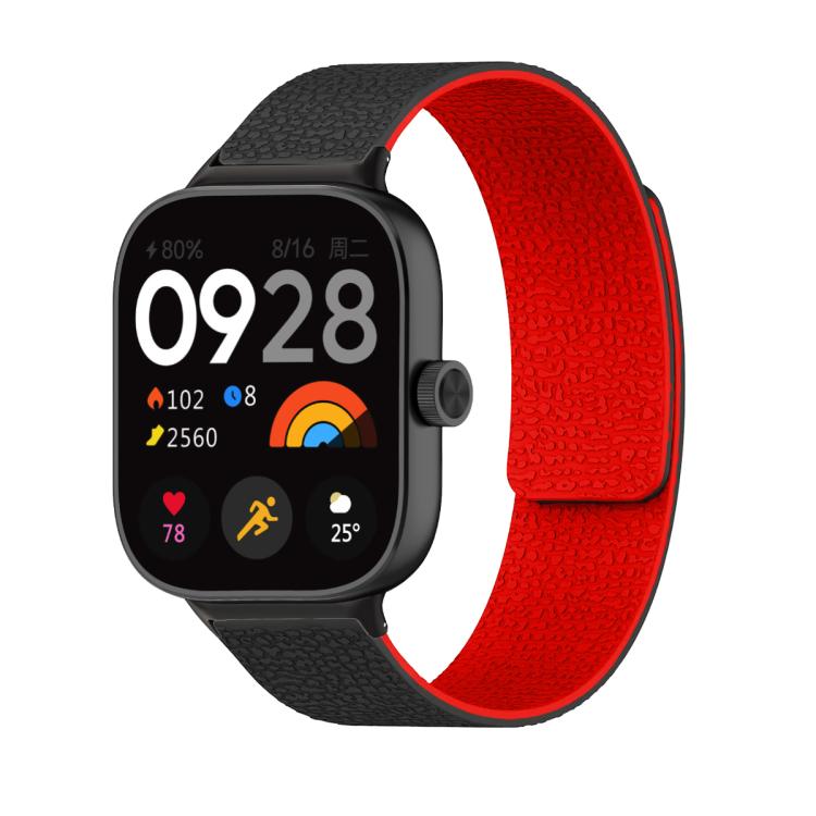 Lychee Texture Soft Magnetic Silicone Watch Band, For Xiaomi Band 10 Pro / 9 Pro / 8 Pro